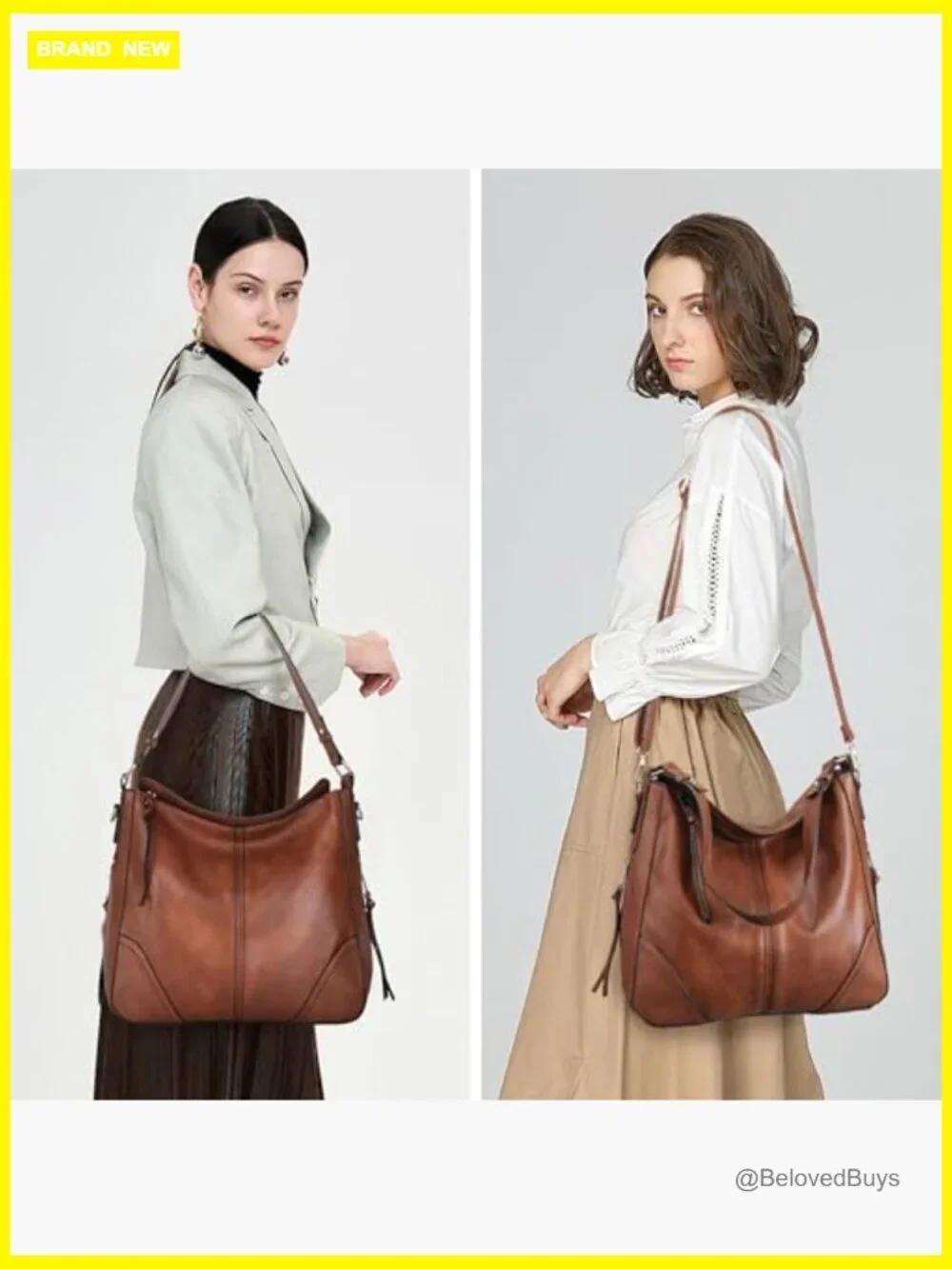 2pcs PU Leather Hobo Crossbody Bag Set with Wallet